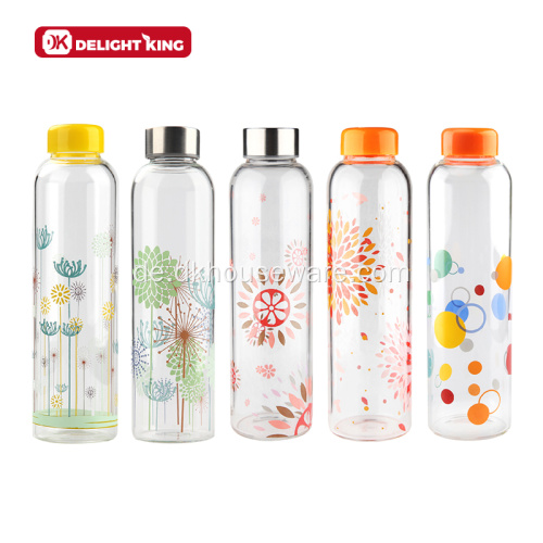 Wasserglasflasche mit kundenspezifischen Aufklebermustern